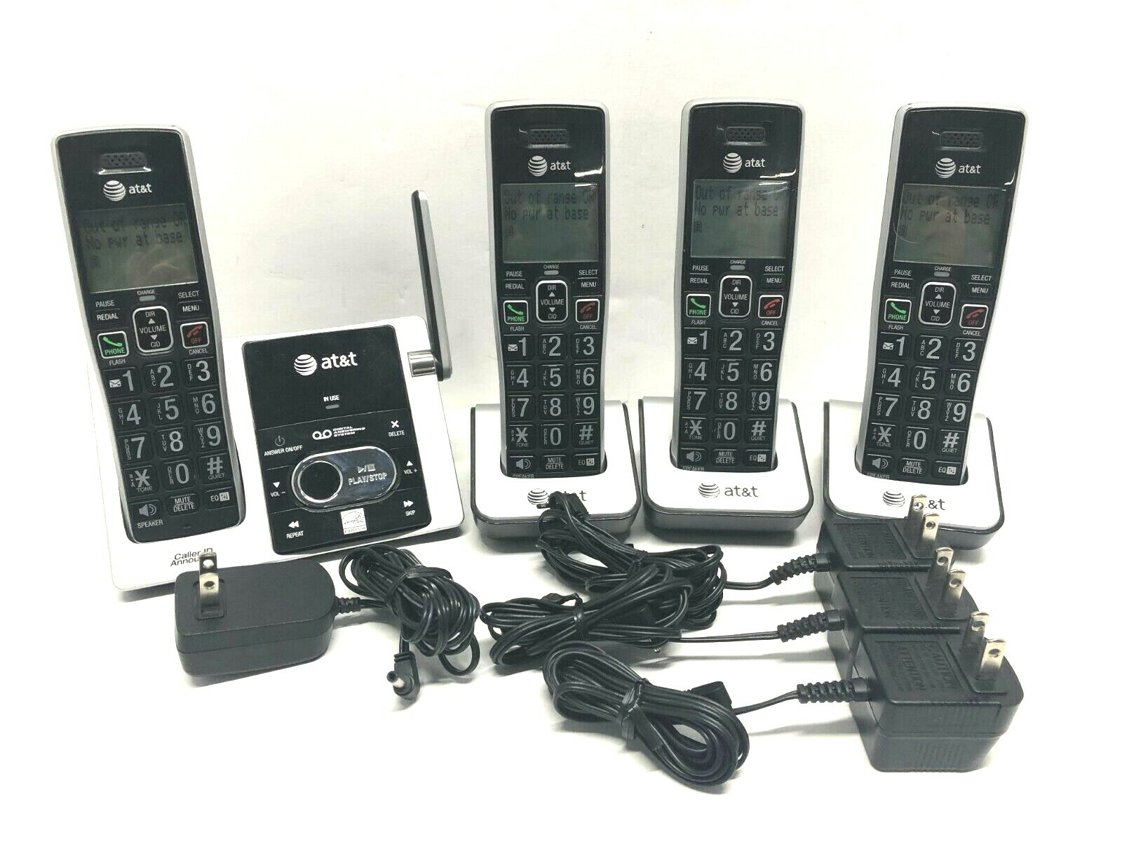 AT&T CL82413 Cordless Phone with Answering System Plus 3 Handsets