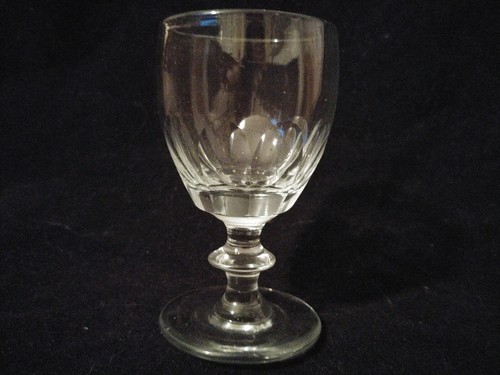 Pair of Early 19th Century Blown and Cut Wine Glasses
