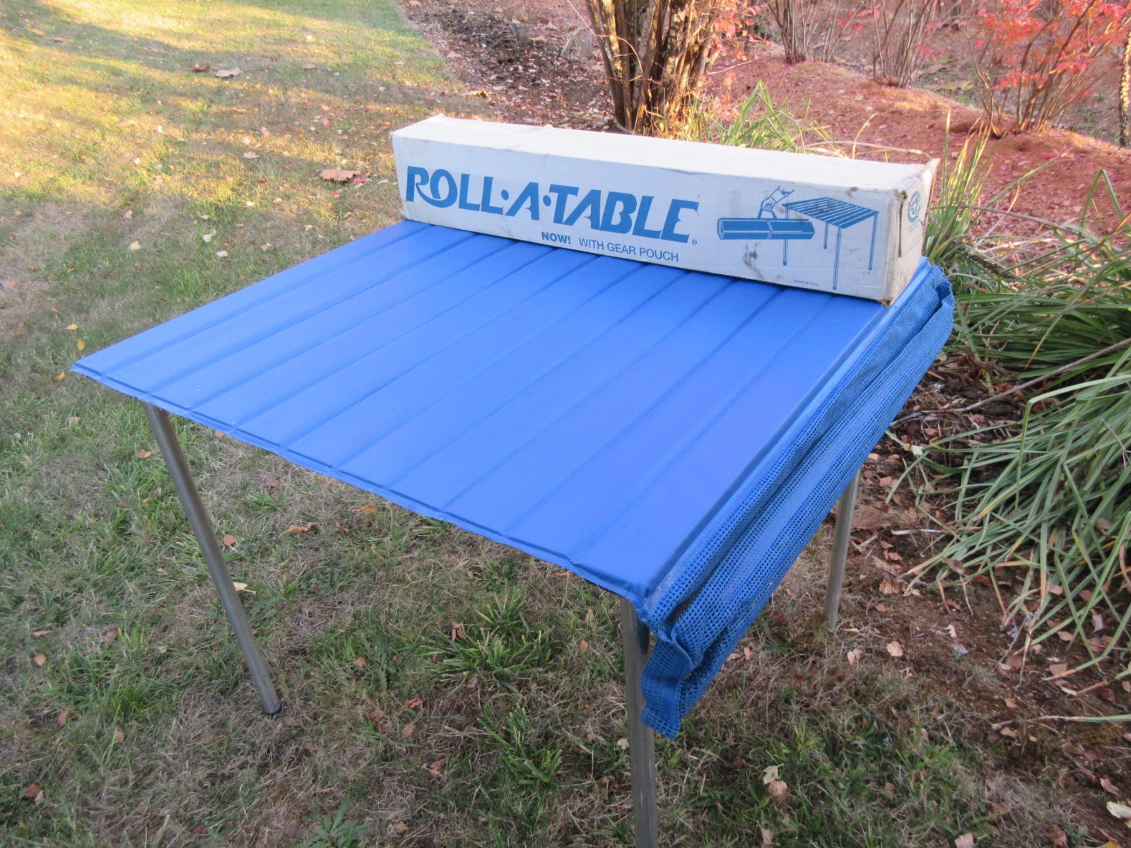 Roll-a-Table with Gear Pouch Made in USA in Box Hunting Camping Tailgate Party