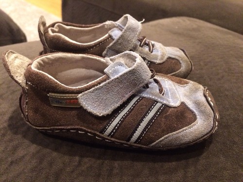 Riley Roos brown Blue leather Baby Boy size 18 - 24 months Shoes