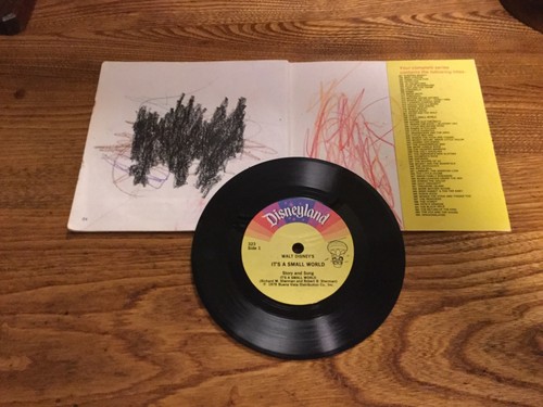 Disney It's a Small World See Hear Read Book and Record vintage 45/33 1/3