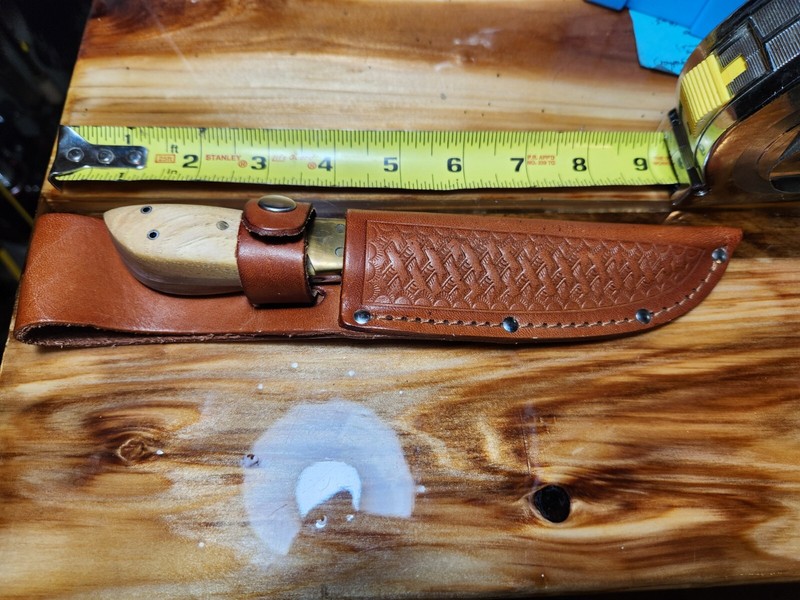 Homemade Fixed Blade Tool Steel Knife With Sheath 7.5 Inch
