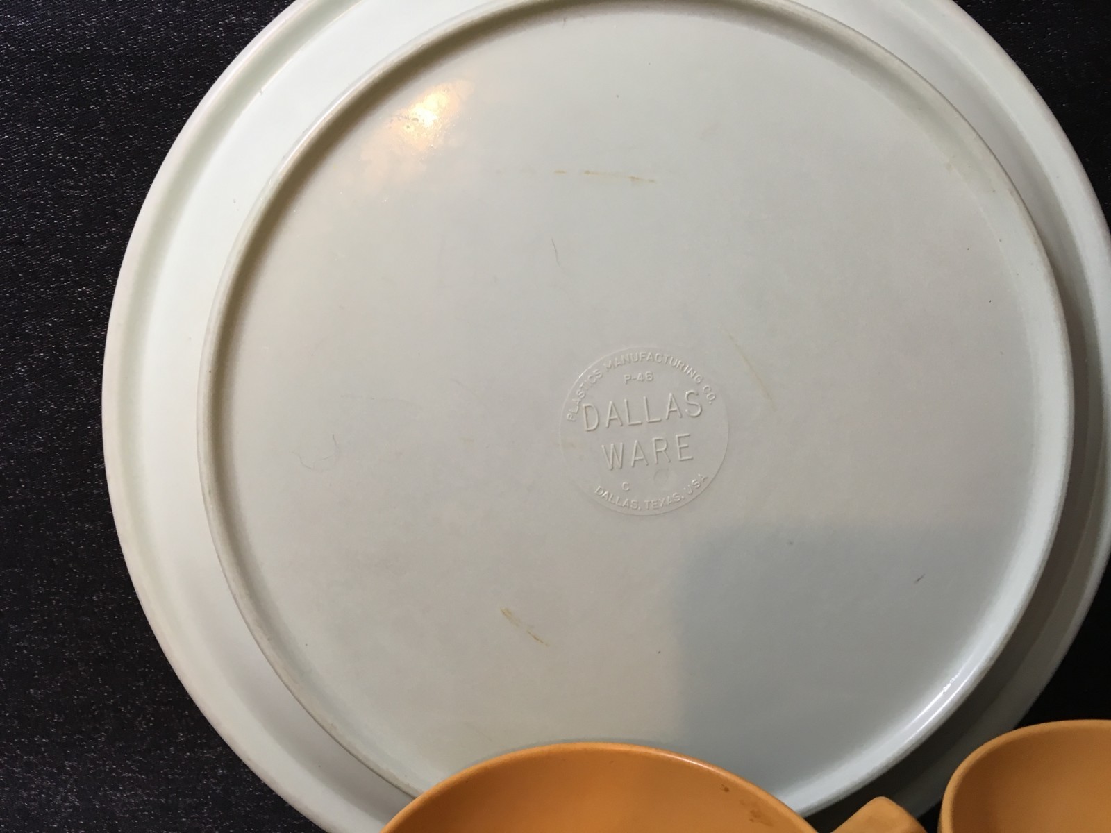 VTG Oneida Premier Melmac Coffee Mugs 5 Yellow~Dallas Ware~1~Divided Plate~Green