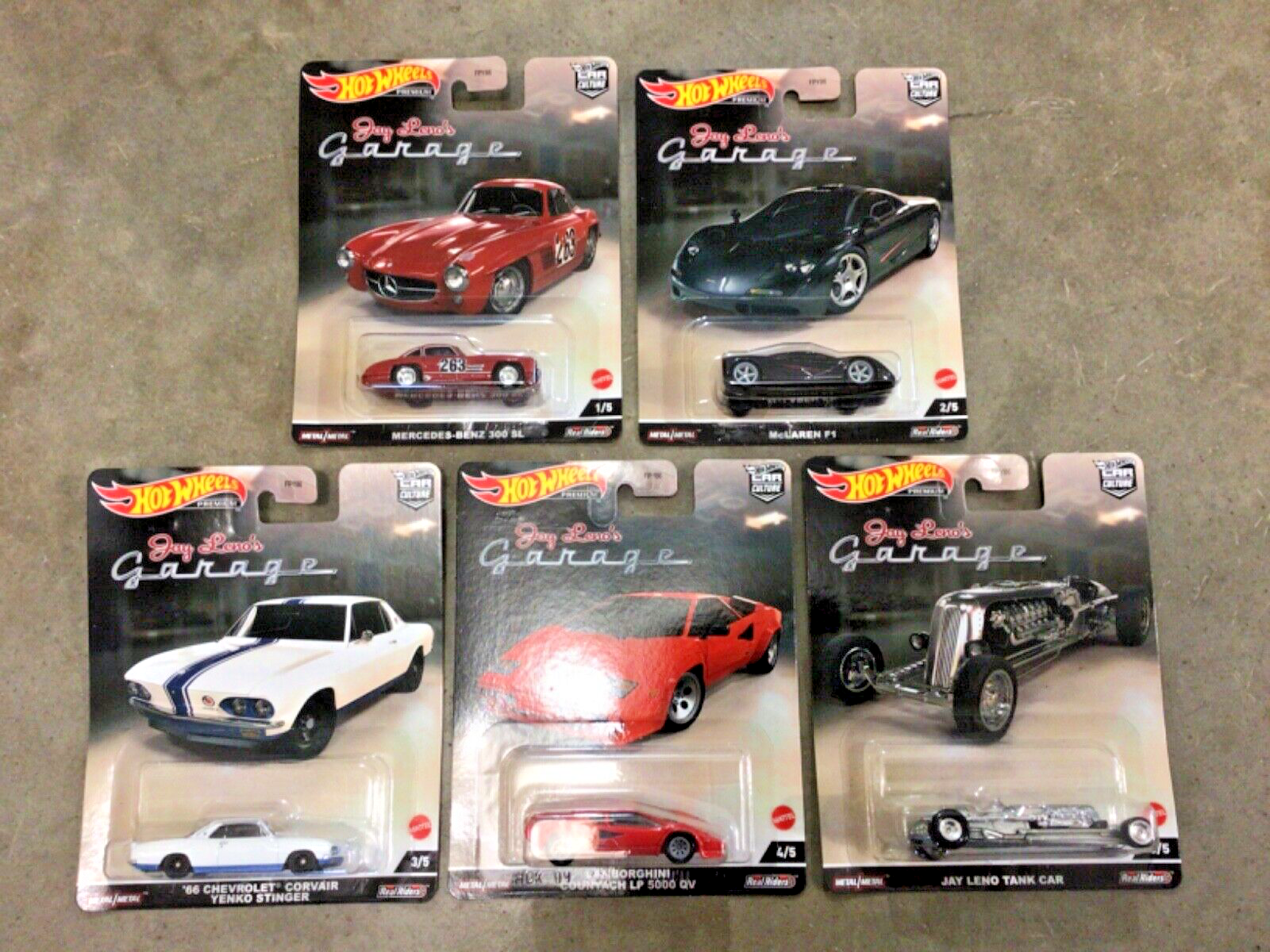 ホットウィール カーカルチャー Jay Leno's Garage 5台セット Hot Wheels Premium 2022 Car Culture 