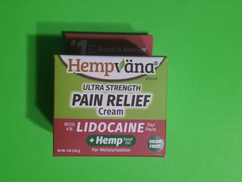NEW - Hempvana Ultra Strength Pain Relief Cream 4oz - Odor Free!! Exp 2025