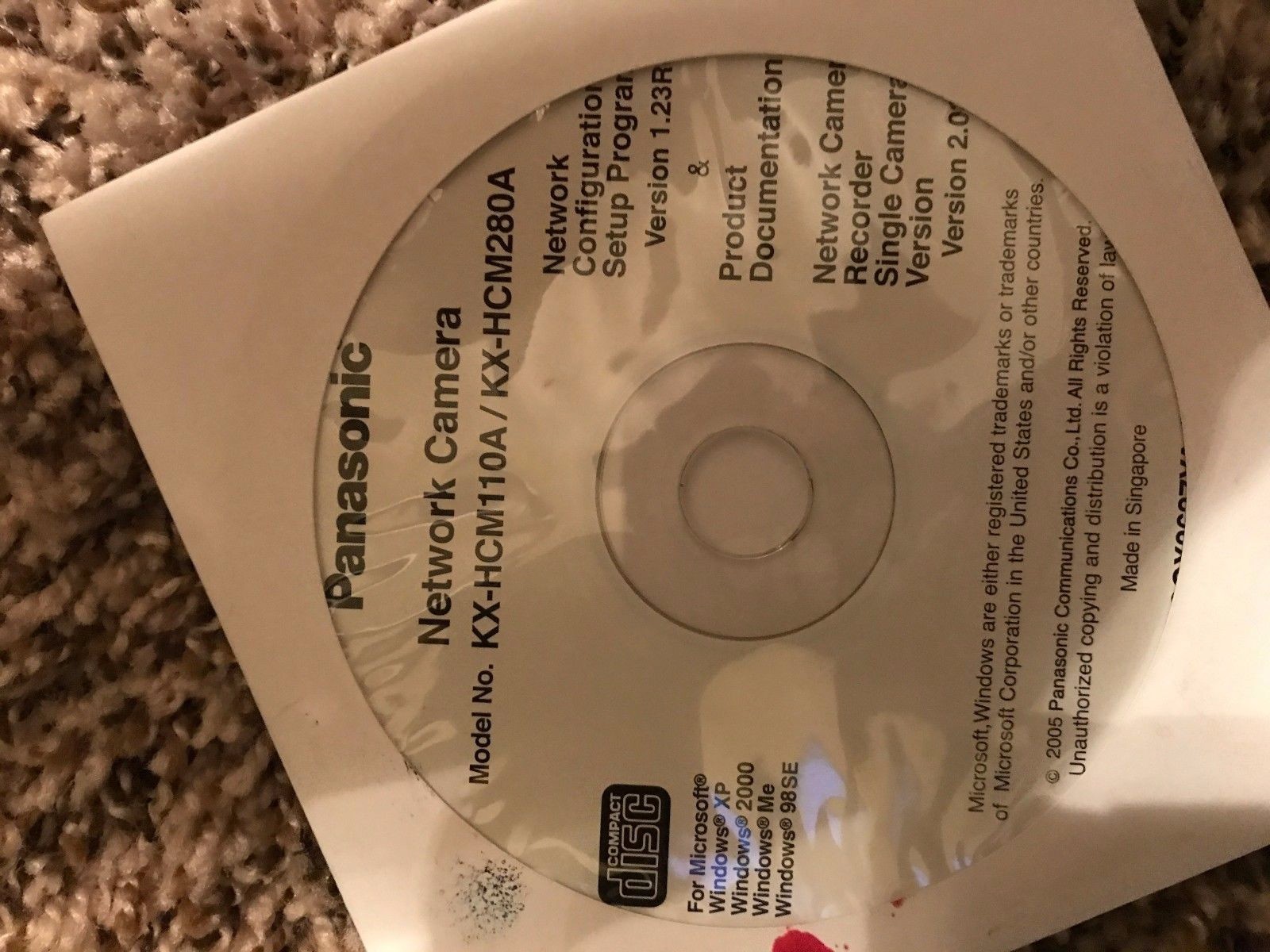 Panasonic Network Camera Software For KX-HCM110A And KX-HCM280A - Disc Copy only