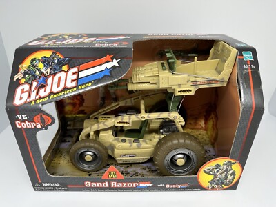 GI Joe vs Cobra SAND RAZOR with Dusty Sound Attack Machine Gun 2002 See Video!
