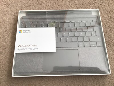 MICROSOFT SURFACE GO 2, 3 SIGNATURE TYPE COVER PLATINUM SILVER SPANISH Alcantara