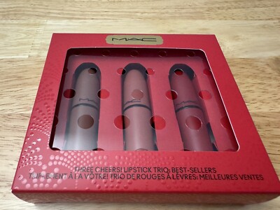 Mac 3pc  Lipstick Set  Whirl / Ruby Woo/ Mehr Full Size