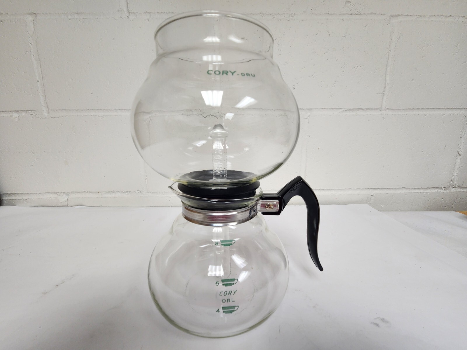 Vintage Cory Dru Glass "Stove Top Double Bubble" Vacuum Percolator