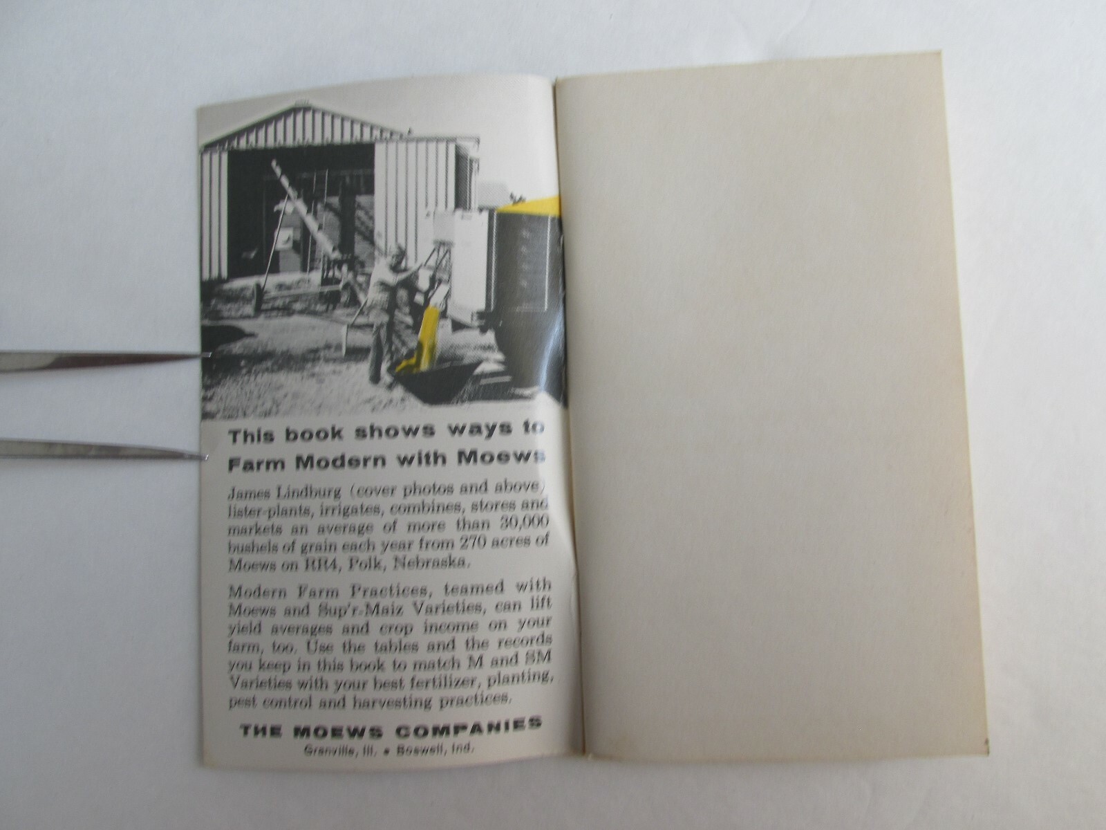 XX126 Moews 1966 Seed Corn Pocket notebook Note Book unused