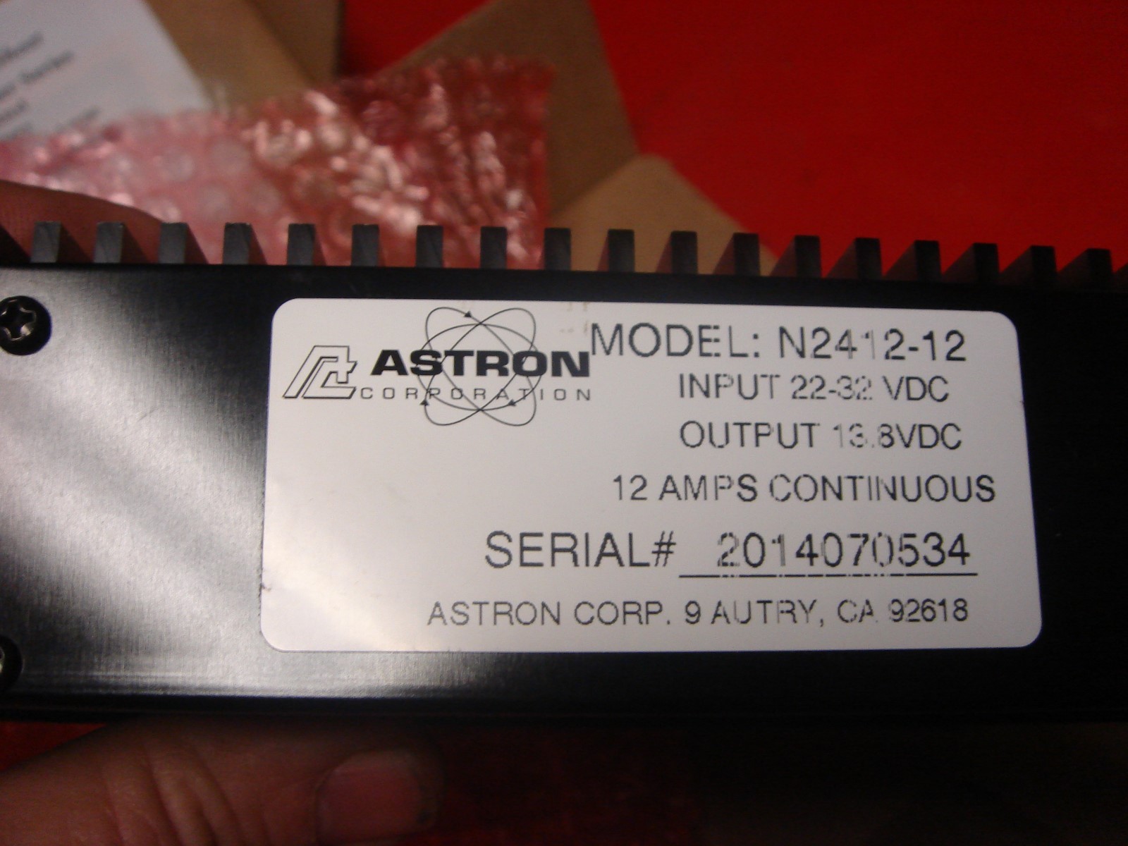 NEW Astron N2412-12 DC Converter 22-32 V DC in/13.8 V DC 10A out - Free Shipping