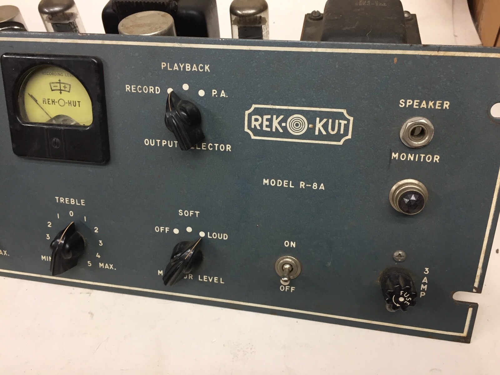 Rek-O-Kut Recording Lathe Record Cutter R8A Tube AMPLIFIER Complete Rare