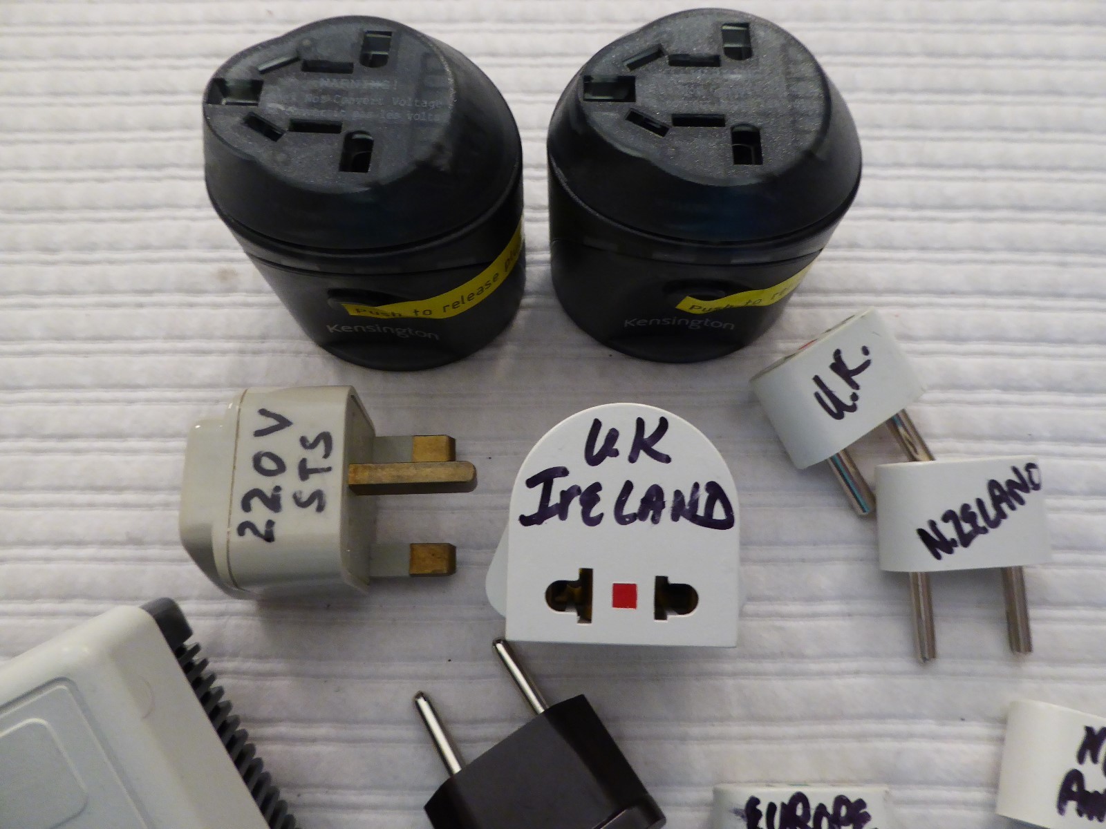 Lot of Global Power Travel Converter Plugs