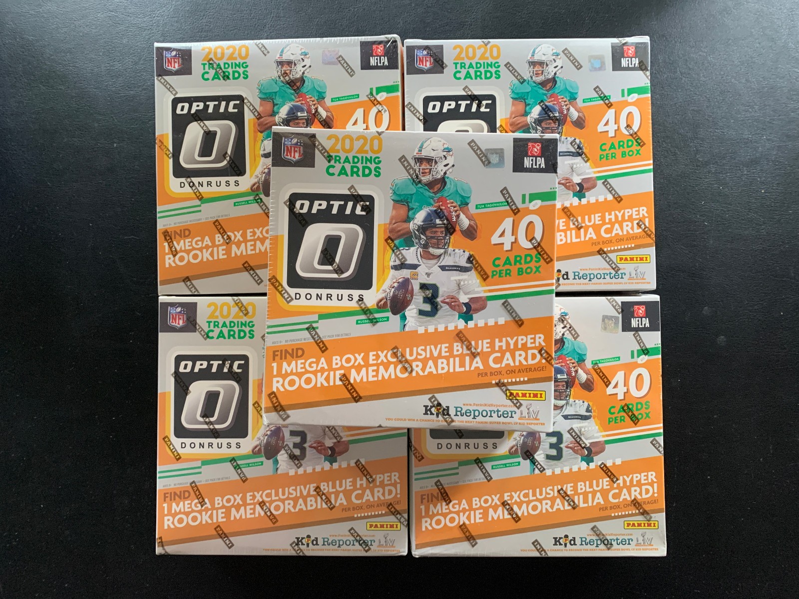 2020 Panini Donruss Optic NFL Football Factory Sealed Unopened Mega Box Lot Of 5