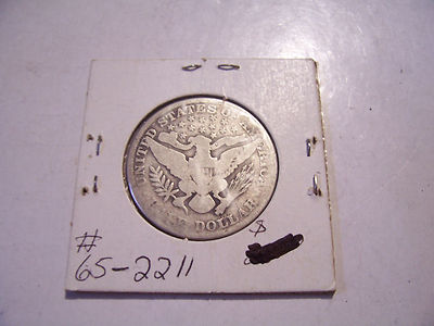 1911 BARBER HALF DOLLAR COIN  SILVER