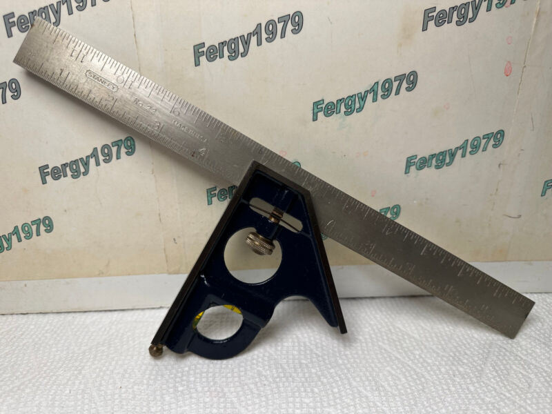 Combination Square Stanley 22 with double level and scribe. 12" blade
