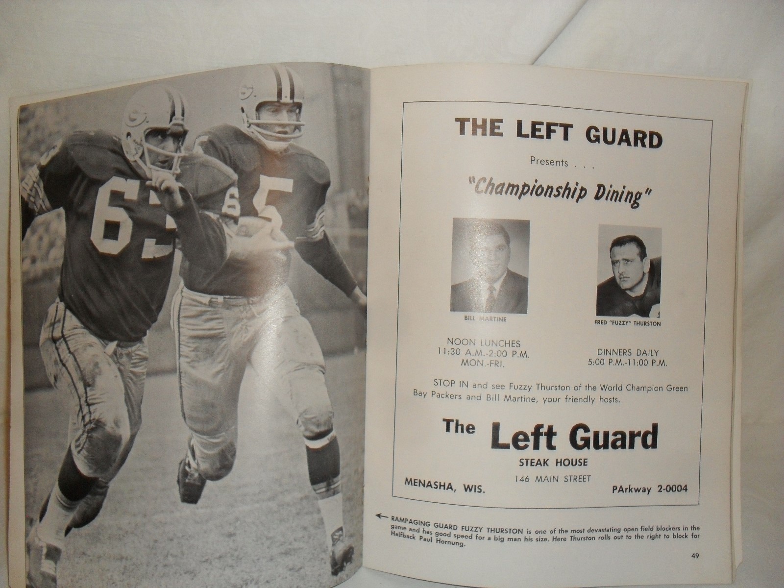 Vintage 1962 Salute to the Packers Commemorative Issue