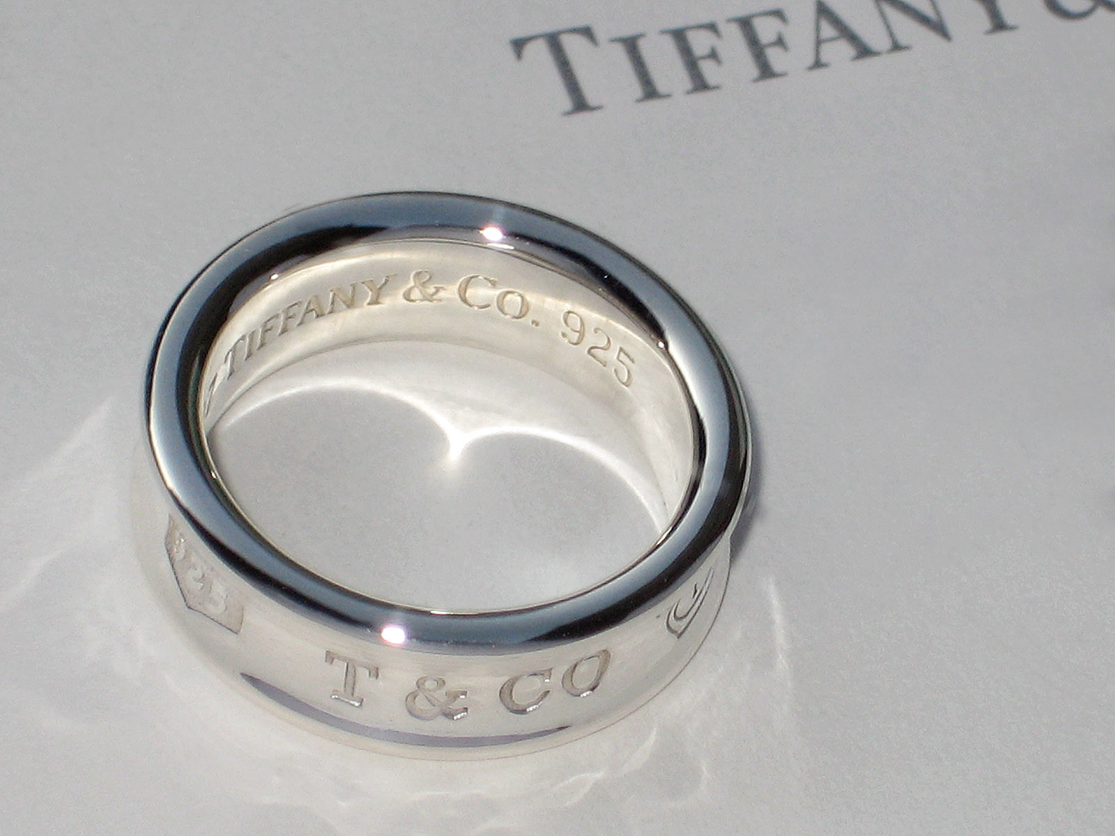 Tiffany & Co Sterling Silver Solid Ring 1837 Concave Thick Tiffany & Co Sterling Silver Solid Ring 1837 Concave Thick