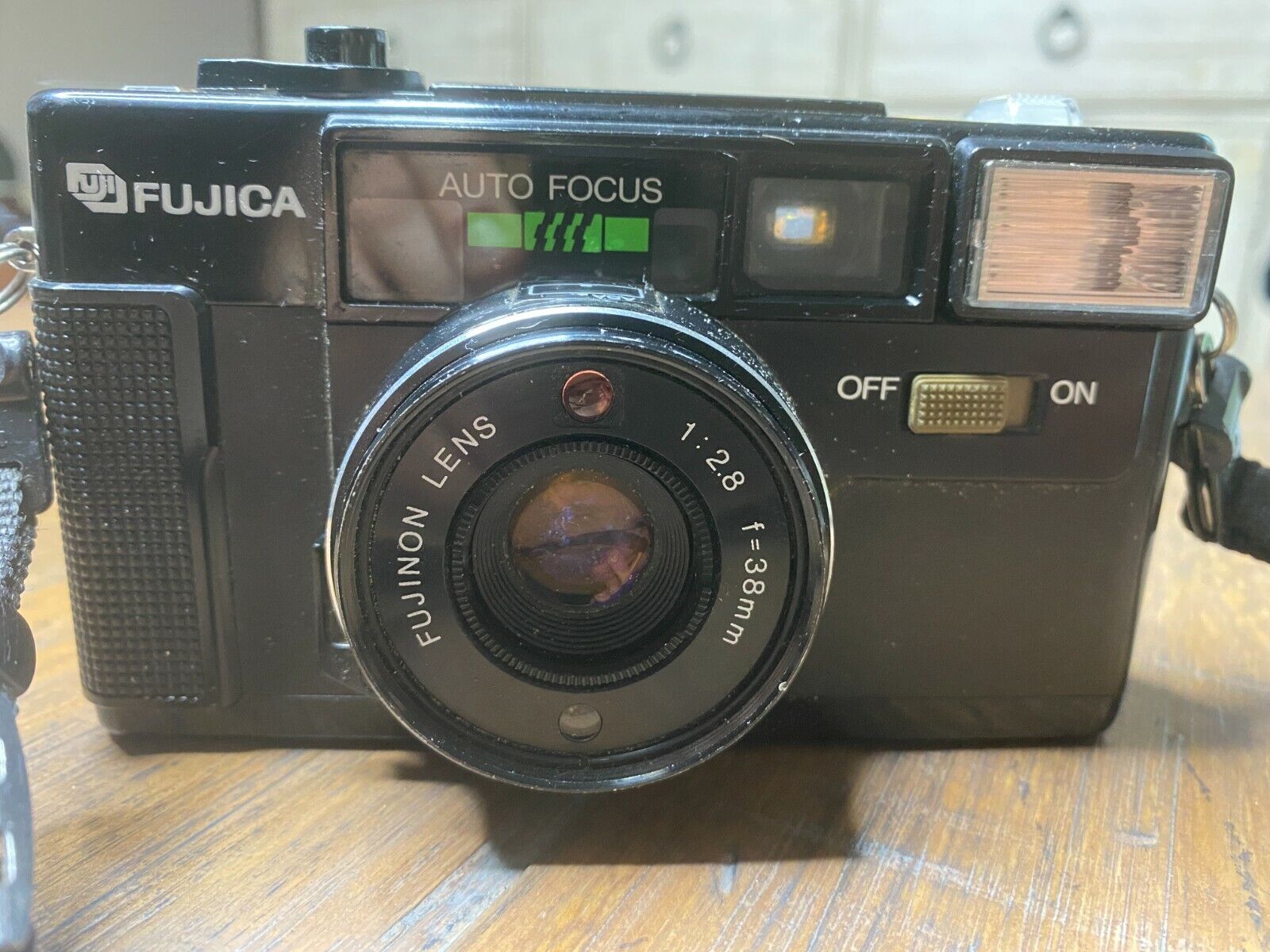 Vintage Fujica Auto-7 Date Black f/2.8 38mm Point & Shoot 35