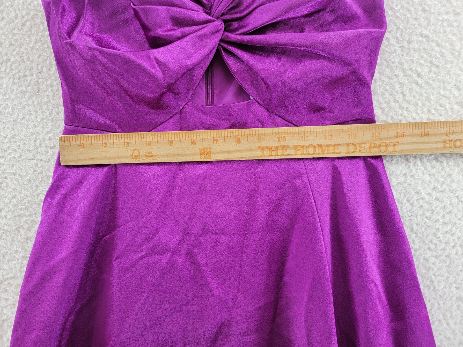 Aidan by Aidan Mattox Twist Front Mermaid Gown Women's 8 Purple Adjustable Strap - Picture 5 of 12