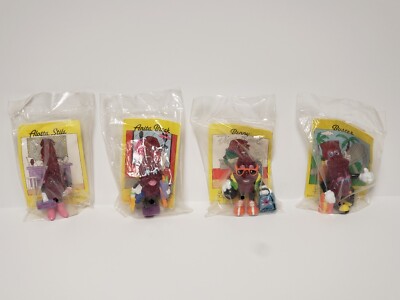 Hardee s California Raisins Figures Alotta Stile, Anita Break, Benny, Buster NIP