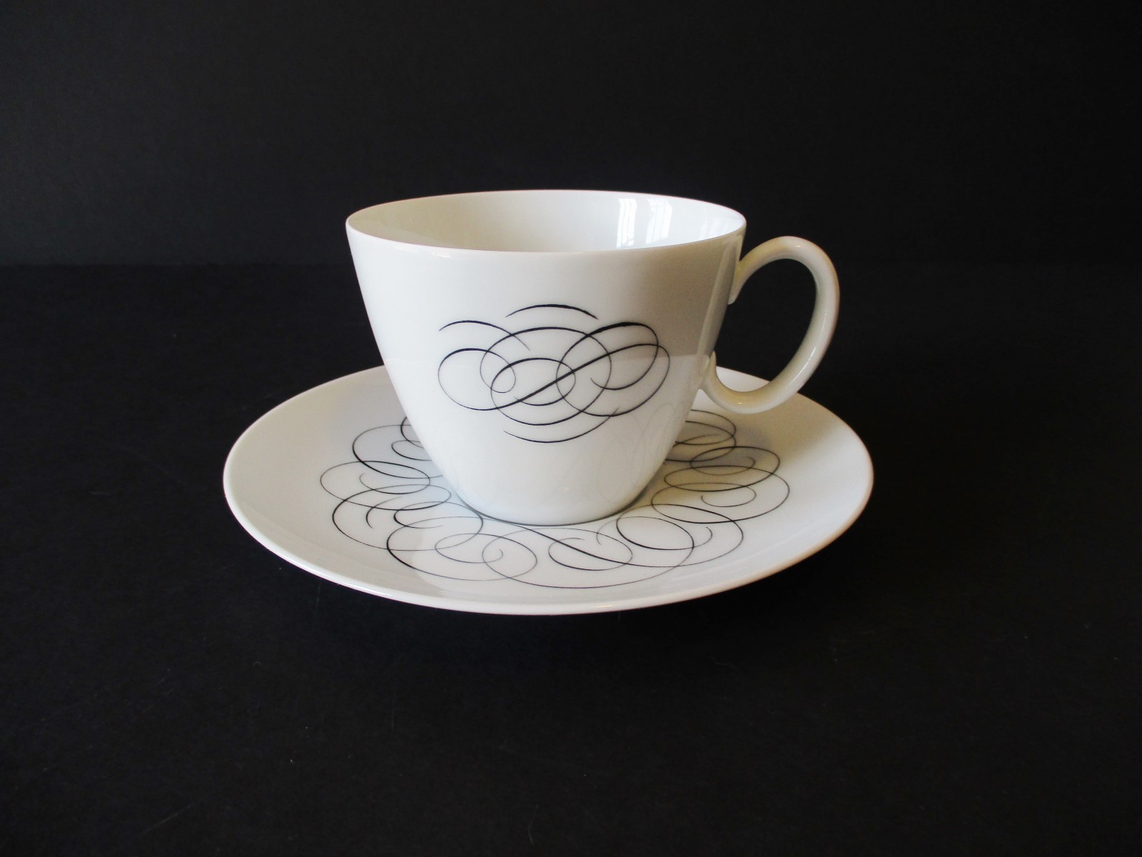 5 Rosenthal Continental China Script Cups & Saucers Germany