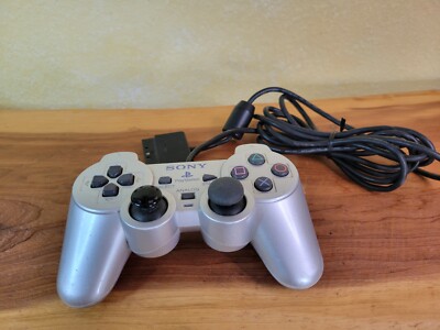 Sony PlayStation 2 PS2 Black Original Wired Controller DualShock OEM SCPH-10010