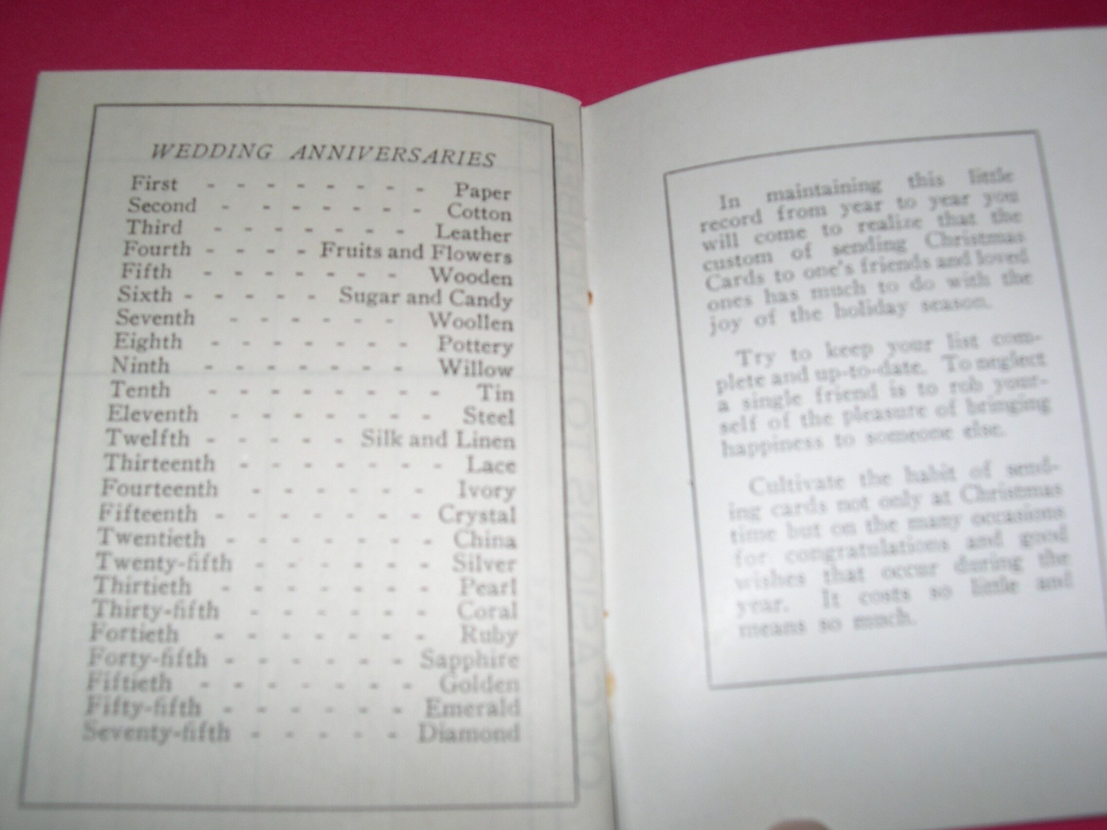 1933 Christmas Card Record Book Wm. E. Coutts Co. Limited Toronto Ontario