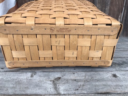 Longaberger Extra Large Boardwalk Basket Khaki Check Liner Protector