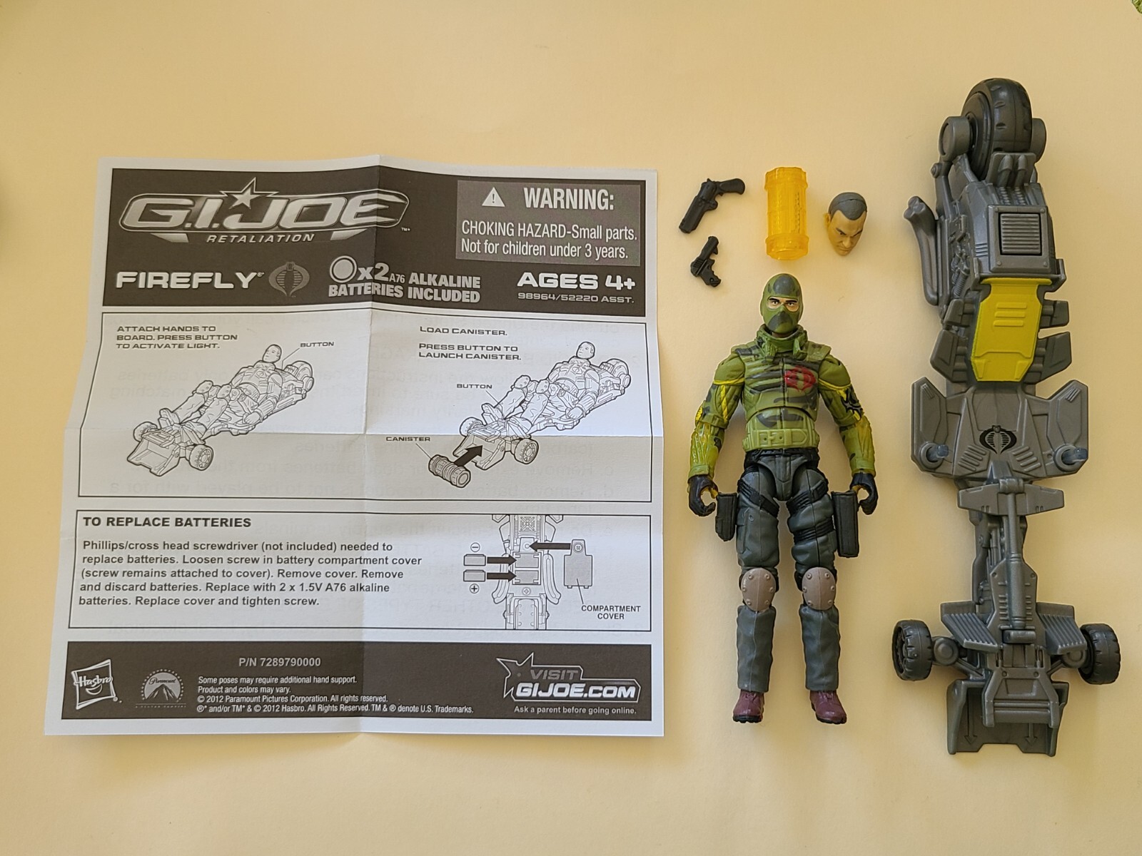 2013 GI Joe Retaliation Ray Stevenson Firefly 100% Complete w Instructions