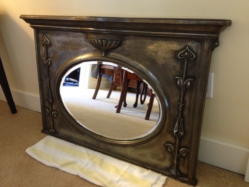 Cast Iron Vintage Mantle Mirror