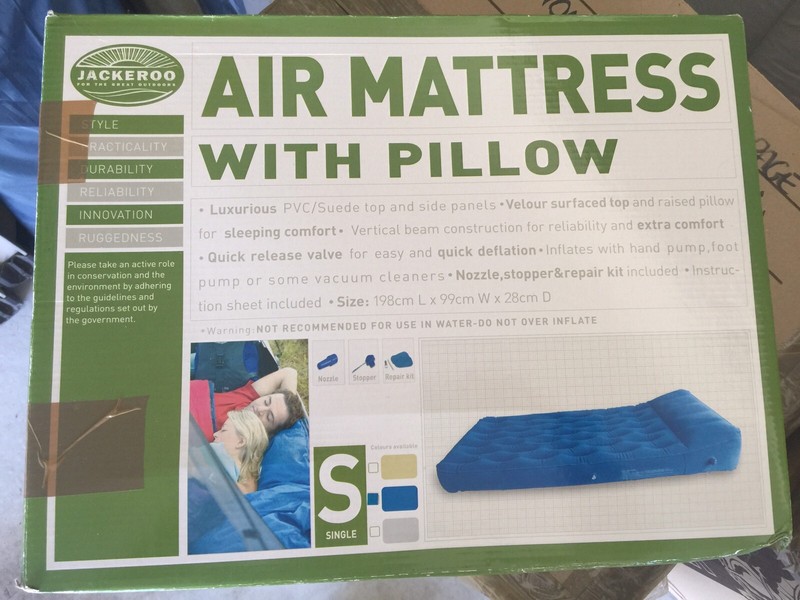 jackaroo self inflating mattress