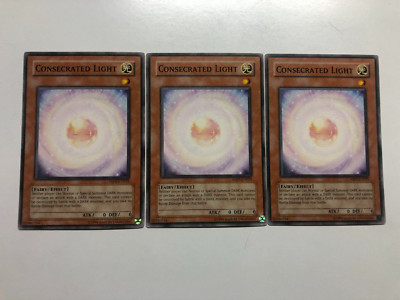 USA Seller Yugioh 3 X Consecrated Light ABPF-EN033 Playset NM
