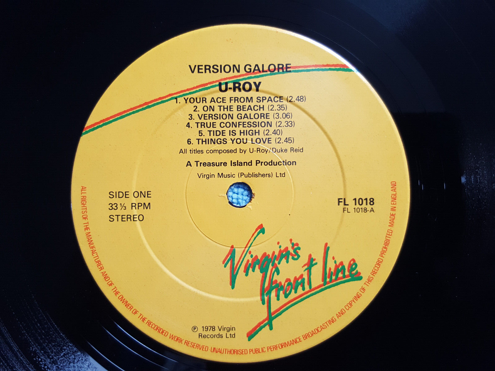 U-Roy – Version Galore  - Front Line  – FL1018 - Vinyl,LP