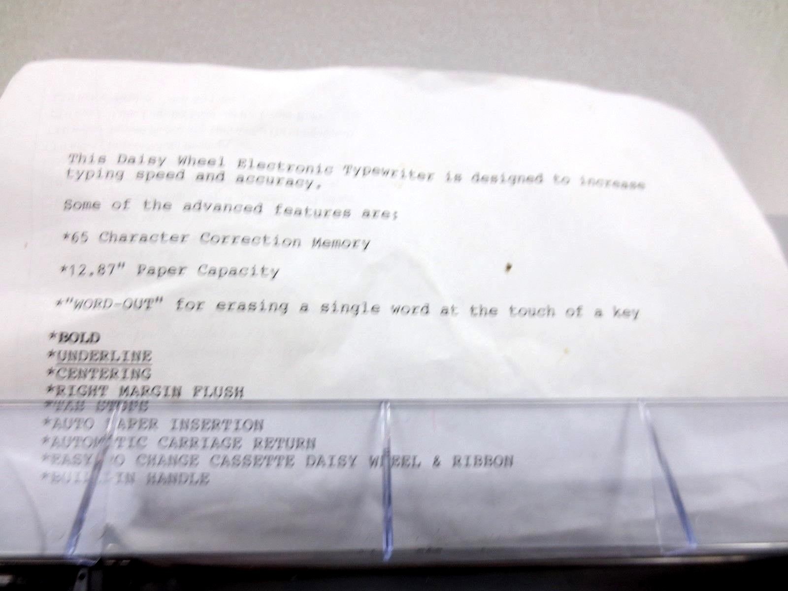 Brother Daisy Wheel Electronic Typewriter Keyboard Cover GX-6750 GX6750 (WORKS)