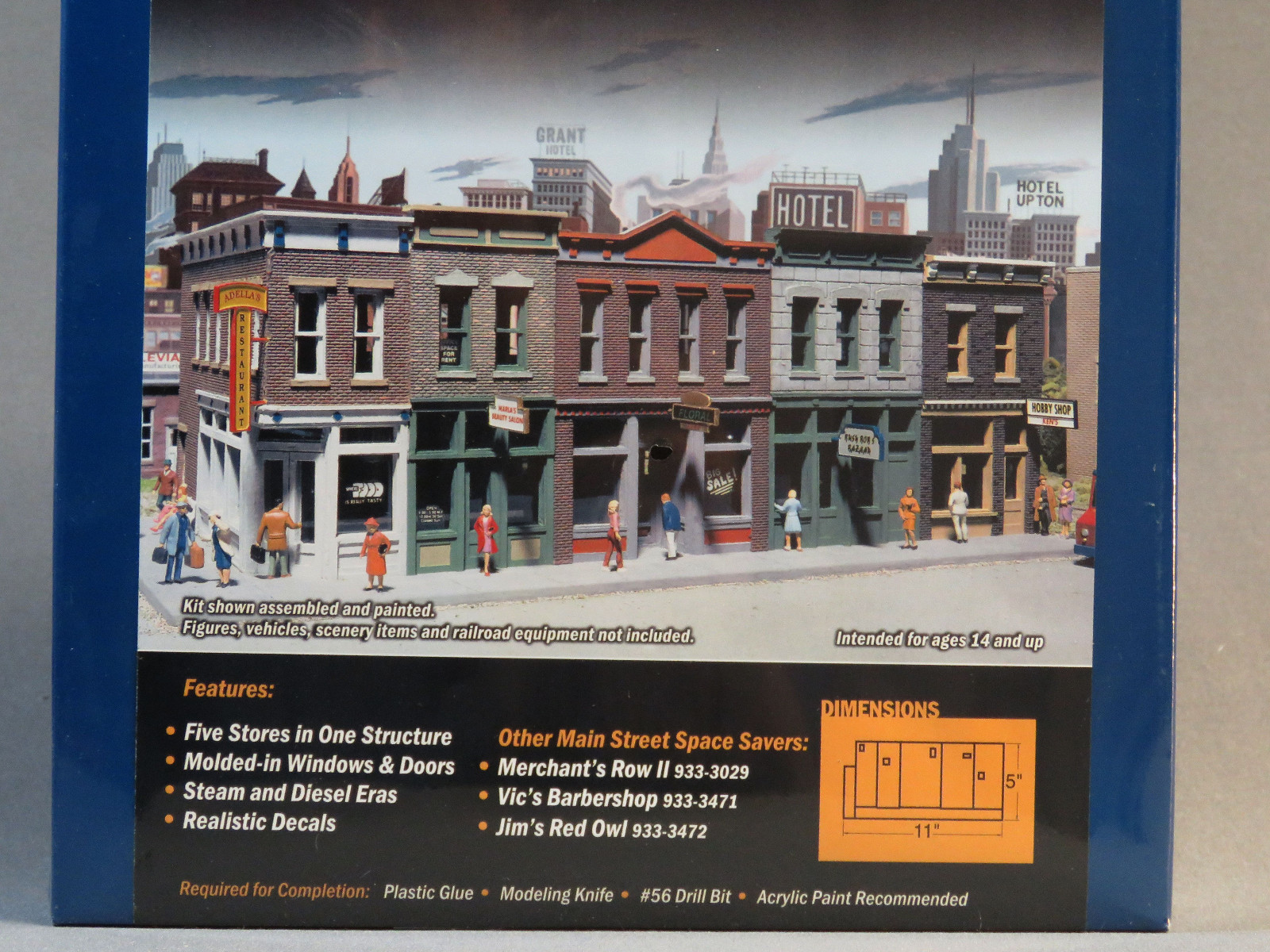 WALTHERS CORNERSTONE HO SCALE MERCHANT'S ROW I STORES BUILDING KIT W933-3028 NEW