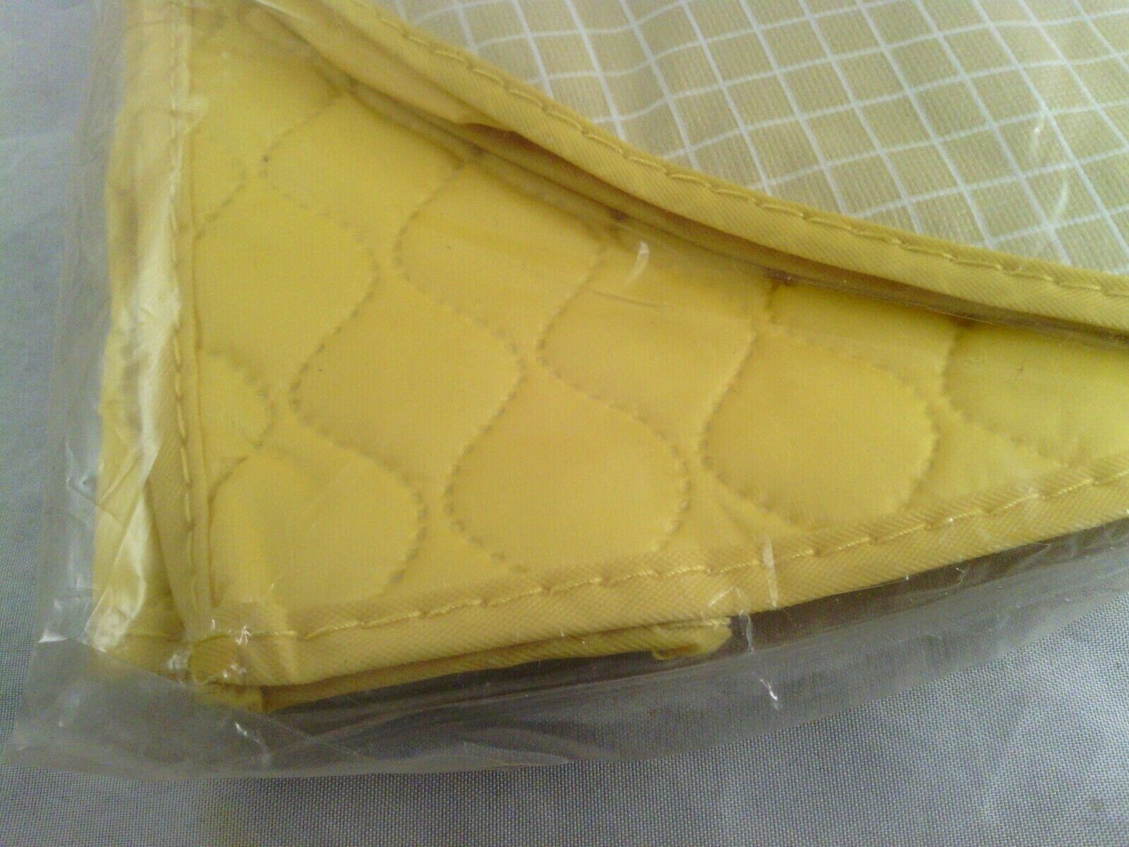 Vintage Dora May Quilted Vinyl Mixer Cover Yellow NEW Factory sealed 14x12x7.5