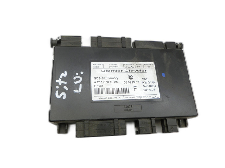 Mercedes C219 CLS 350 04-08 Steuergerät ECU Modul SCS Sitzmemory Links Vo  - Bild 1