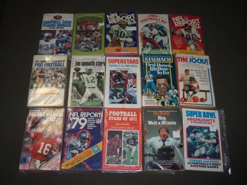 1960'S-1980'S FOOTBALL PAPERBACK BOOKS LOT OF 50 - CW 6004
