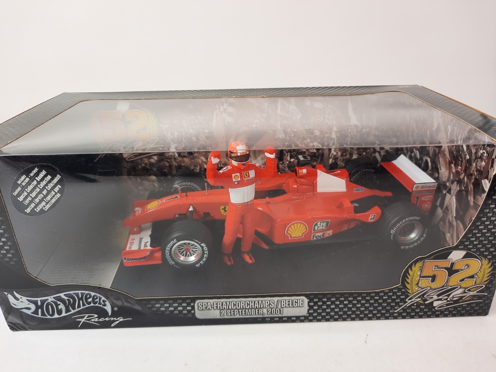 Hot Wheels フェラーリ F2001 1/18 HOTWHEELS 53956 'FERRARI F2001 F1 CAR 2001 WORLD CHAMPION M