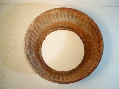 Antique Cast Iron Ornate Round Oak 16SB-T-2 Stove Fire Pot PD Beckwith Nice