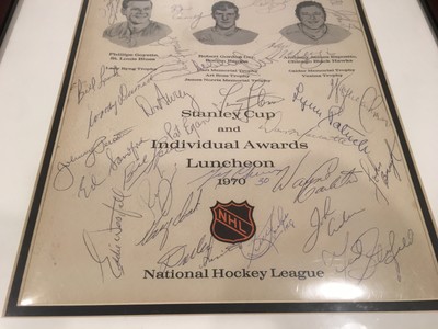 Boston Bruins Signed Auto 1970 NHL Awards Program Orr Stanley Cup Champions