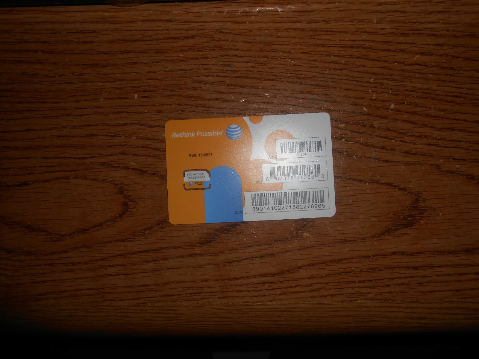 AT&T NANO 4FF SIM Card GSM 4GLTE 4488A  GSM GoPhone Prepaid or Cont NEW Genuine