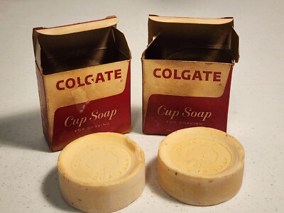 Vintage PAIR OF Unused Colgate Cup Soap in Original Boxes