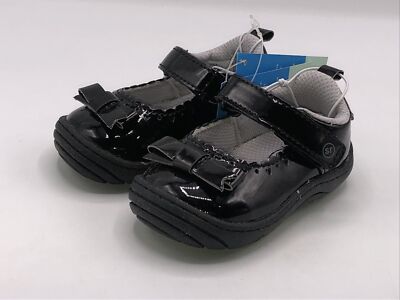Stride Rite Erica Baby Toddler Shoes Size 3c Black Patent Mary Janes!