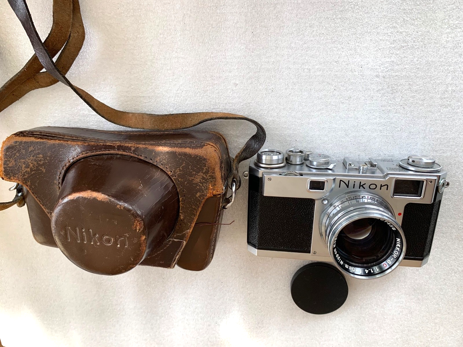 Nikon S2 Rangefinder 35mm Film Camera W/5cm 50mm 1:1.4 Lens