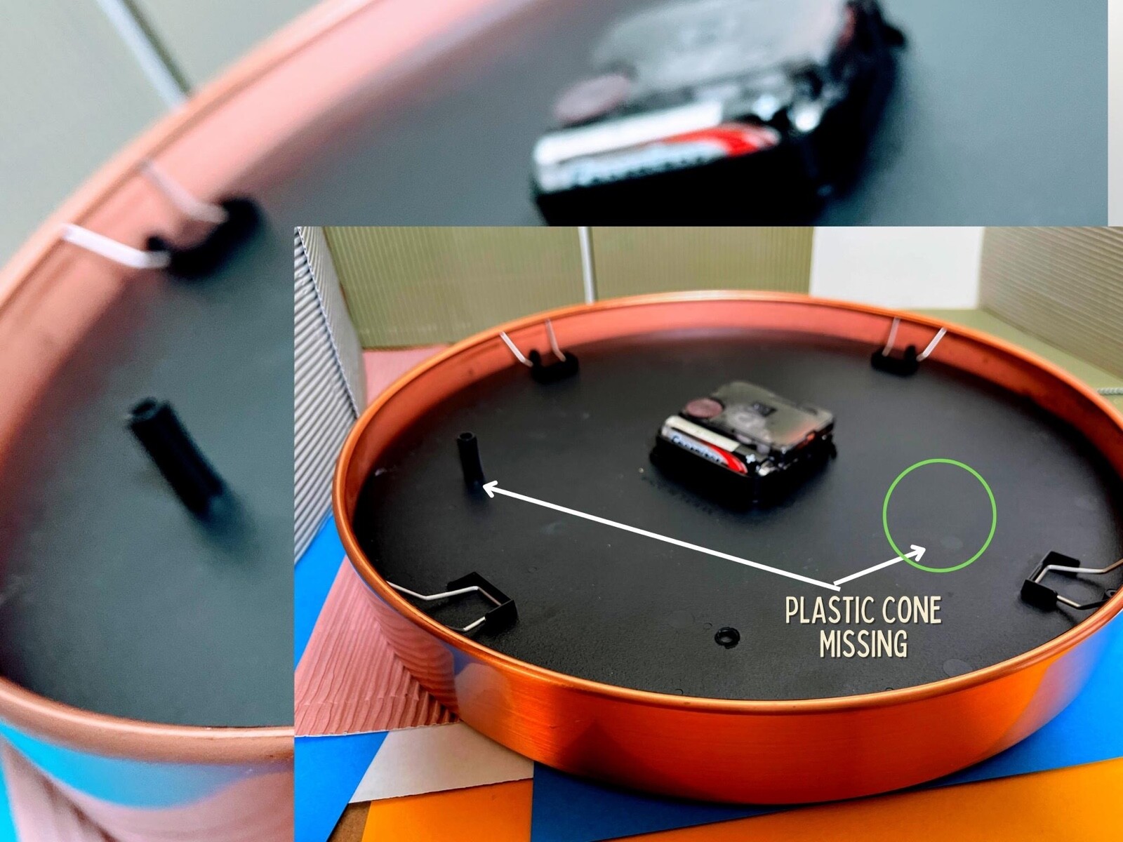 YOUNG TOWN TAIWAN QUARTZ Round Brass Color Wall Clock. Size 11.5" x 1.5".