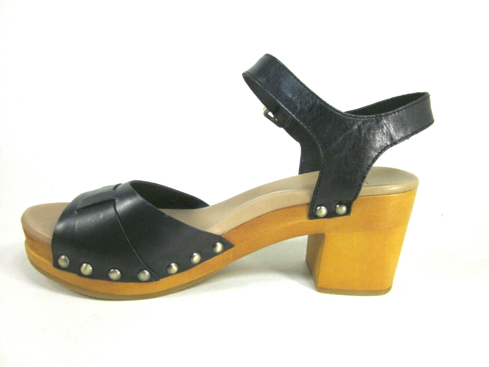 Pre-owned Ugg Australia Women's Janie Heel Sandals,black,us Size 7,eur 38 M,new In Box