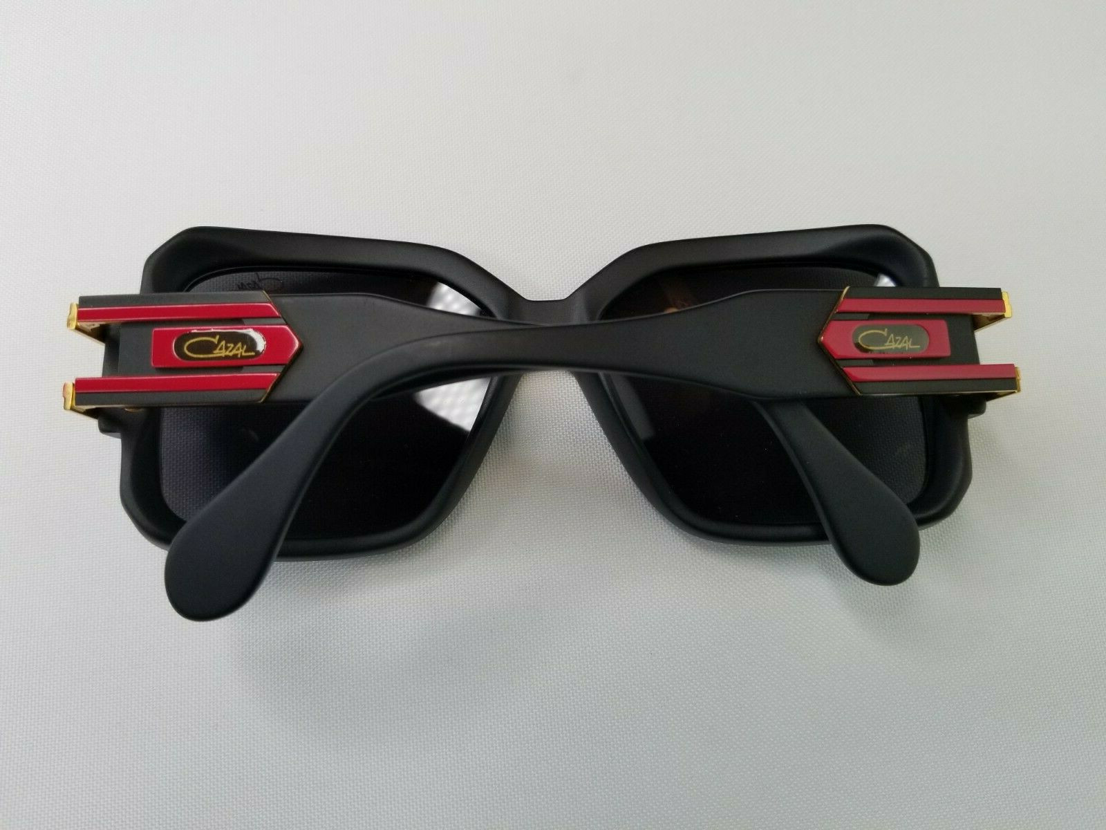 Pre-owned Cazal Legends Mod. 623/302 Col. 011 Matte Black Red Sunglasses Made In Germany In Gray